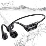 TELNP Bone Conduction Headphones IPX8 Waterproof Earphones Open Ear Bluetooth 5.4 Swimming Headphones Built-in 32GB MP3 Player Wireless Sports Underwater Headphones for Swimming Surfing Running