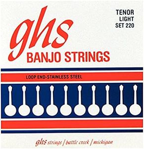 GHS Strings Strings for Banjo (GHS 220 Light), 10 1/2-28