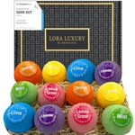 Bath Bombs - Gift Set - Shea & Coco Butter -12 Bubble Bath with Esential Oil -Natural Ingredients -