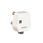 Havells AHLGWXW163 16A 3Pin Flat Plugtop with Indicator, white (Model: AHLGWXW163-Pk1)