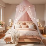 Large Bed Canopy with Star Lights, 