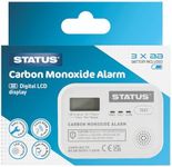STATUS Monoxide Alarm, Home Carbon Monoxide Detector including Batteries, SDCMA3XAA1PB4