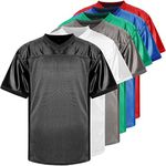 Phoneutrix Blank Football Jersey, Sports T-Shirt Hip Hop Jersey for Party, Black, 3X-Large