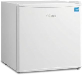 Midea MERM17B0AWW Mini Fridge, 1.7 Cu.ft Energy Star Certified Mini Refrigerator, Adjustable Thermostat, Reversible Door, Low Noise for Dorm, Office, Bedroom, White