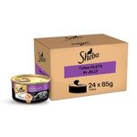 Sheba Deluxe Premium Adult (1+ Years) Wet Cat Food, Tuna Fillets in Jelly, 85 g Can (Pack of 24), High-Moisture Wet Food for Healthy Hydration