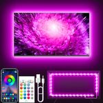 Tyute TV Led Lights，5M Led Strip Lights for 45-75Inch TV Behind Lighting, RGB TV Led Light Strip USB Powered, TV Led Backlight Led Lights with Remote, Music Sync Bluetooth APP Control