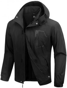 SWISSWELL Mens Rain Jackets Waterproof with Hood Men Windbreaker Jackets Lightweight Rain Coats for Golf Fishing Hiking Black XXL