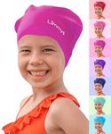 Limmys Kids Long Hair Swimming Cap - 100% Silicone Kids Swim Caps for Boys and Girls - Premium Quality, Stretchable and Comfortable Swimming Hats Kids- Available in Different Attractive Colours