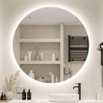 70cm Round LED Luxury Bathroom Mirror Tri-Colour, Aesthethic Design