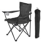 VTOY KIMEE Folding Camping Chair | Supports 130kg | Alloy Steel Portable Foldable Chair with Cup Holder & Carry Bag | Beach Picnic Garden Outdoor