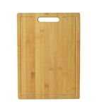 Yellow Weaves Natural Bamboo Wood Cutting Board/Chopping Board with Juice Groove for Kitchen (24 x 34 cm)