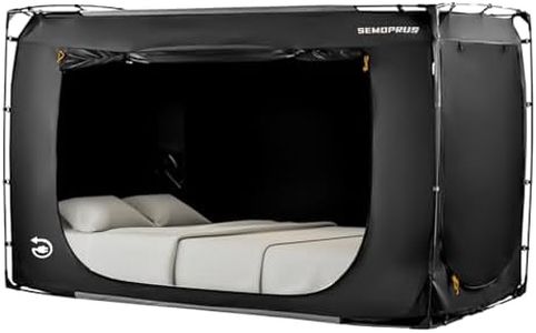 Bed Tent Full Size, Bed Canopy T ents, Portable Sleeping Tents, Dream Tents for Adult and Kids, Breathable 70% Blackout Privacy Space, Canopy Tent for Bed with Three Doors (Mattress Not Included)