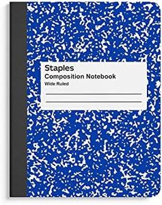 Staples 2072494 Composition Notebook Wide Ruled Blue 9-3/4-Inch X 7-1/2-Inch 24 Pack