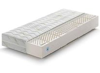 Marcapiuma UK Single Latex Mattress 3 ft (3ft x 6ft3) 90x190 cm depth 18 cm SEVENLIFE 18 100% Latex Medium/Soft H2 Firmness 7 Zones Orthopaedic Mattress Removable ALOE VERA Cover Made in Italy