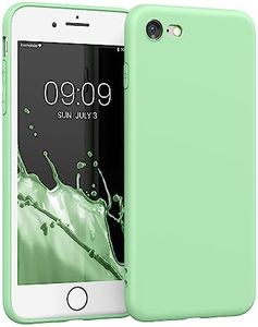 kwmobile Case Compatible with Apple iPhone SE (2022) / iPhone SE (2020) / iPhone 8 / iPhone 7 Case - Protective Slim TPU Phone Cover - Soft Matte Finish - Mint Matte