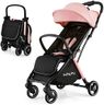 BABY JOY Lightweight Baby Stroller, Compact Travel Stroller for Airplane with Adjustable Backrest & Canopy, Storage Basket, Self Standing Gravity Fold, Aluminium Frame for Infant Toddler (Pink)
