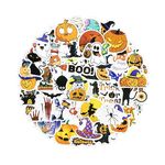 Halloween Pumpkin Stickers,50 Pack Vinyl Water Bottle Stickers Halloween Party Stickers Decorations for Kids Halloween Decorations Party Bags Scrapbooking Decor Birthday Party Supplies A4WSNGTZ