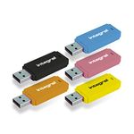 Integral 64GB Neon USB 2.0 Flash Drive 5-Pack (Black/Pink/Yellow/Orange/Blue)