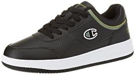 Champion Men's Rebound Low Sneakers, Nero Verde Kk004, 9.5 UK