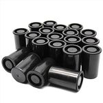 LUCY WEI 35mm 20 Pcs Black Camera Film Canisters for Small Storage and Geocaching Small Accessories