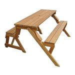 Merry Products Garden Interchangeable Picnic Table and Garden Bench