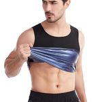 QUICKMOVE Sweat Shaper Men’s Premium Slimming Shapewear Workout Sauna Tank Top Vest for Gym Sports (Black)