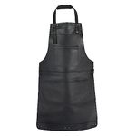 Black Full Grain Leather Apron Butcher Apron -Cook Apron -BBQ Apron -Cooking Apron - Wood work Apron - Cheff Apron - BBq Grill Gift - DIY Apron - Grill Apron