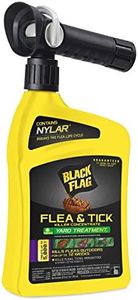 Black Flag Flea and Tick Killer Concentrate Yard Treatment, 32 Ounces, Ready To Spray, Quickflip Hose End Sprayer