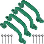 BeneLabel Non-slip Handle Grips, 4 Pack 18cm Solid Safety Hands Grab for Outdoor & Indoor Climbling Frame of Swing Set, Playset, Play House, Monkey Bars & Treehouse Accessories, Green