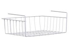 Premier Housewares 509718 Shelf Storage Basket, 39 cm-White, Metal