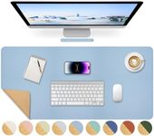 Giecy Desk Mat, Double-Sided Desk Protector Pad, Extended Large & Waterproof & Non-Slip Computer Laptop Keyboard Mouse Pads Writing Mat for Home Office Gaming Working Decor (Sky Blue, 80 x 40 cm)