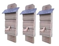 Blackdown Wood Crafts 3 x Bat Nesting Boxes with Natural Slate Roof