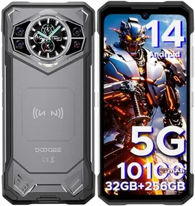 DOOGEE S200 5G Rugged Smartphone with 6.72” FHD+1.32" Dual Screen,10100mAh/33W Rugged Phone Unlocked,32 GB+256 GB Cell Phone, Android 14,100 MP Camera/Fingerprint ID/Face Unlock/NFC/GPS