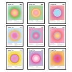 97 Decor Angel Number Poster - Aura Poster Aesthetic, Spiritual Posters, Gradient Angel Numbers Print, Pink Aura Balance Energy Pictures, Colorful Aura Wall Art for Home Bedroom Decor (8x10 UNFRAMED)