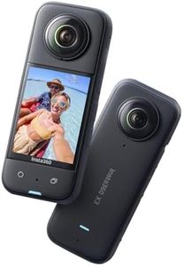 insta360 X3 Action Camera, 1/2" Sensor, 5.7K 360 Capture, Optical Zoom 3X, 72 MP 360 Photo, 4K Single Lens Mode, Black