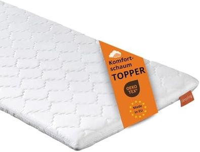 sleepling Topper 90x200cm Komfortschaum, Fester Matratzentopper 6cm dick, orthopädische Matratzenauflage, für alle Matratzen und Betten, Made in EU, Ökotex, Waschbar 60 Grad