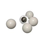 100 X Less Lethal .50 Cal Paintballs 4 Grams Solid PVC Steel Jaw Breaker Balls White