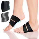 VerteLife 1 Pair Foot Arch Support, Adjustable Arch Support Braces Compression Cushioned Plantar Fasciitis Support Sleeves Cushions Pad for Flat Feet Fallen/High Arches Foot Pain