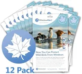 WindowAlert Maple Leaf Anti-Collision Decal 12 Pack - UV-Reflective Window Decal to Protect Wild Birds from Glass Collisions - Made in The USA