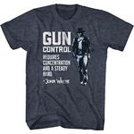 John Wayne Actor Concentration & A Steady Hand Adult Short Sleeve T Shirt Graphic Tees, Navy Heather, XXL