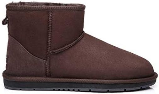 UGG AUSTRALIAN SHEPHERD Double Faced Sheepskin Wool Mini Classic Unisex Ankle Boots Chocolate AU Ladies 11 / AU Men 9 / EU 42