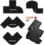 Enhancement Card for Barbers with Measurement Indicators, Reusable Hairline Shaping Tool, Beard Line Up Template, Color Spray Edge Line Up Tool, Easy to Clean Hairline Maker Guide for Barbers