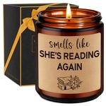 Miracu Book Lover Candle - Reading Accessories, Book Lovers Gifts - Mothers Day Birthday Book Themed Gifts for Mom Readers Bookworm Librarian Daughter Sister, Bookish Gifts for Women Friends