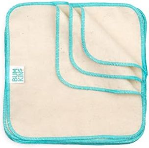 Bumkins Reusable Flannel Wipes, 12 Count, Natural by Bumkins