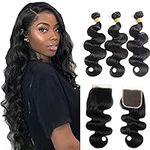 Body Wave 3 Bundles with Closure 10