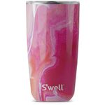 S'well Stainless Steel Tumbler with Slide-Open Lid, 18oz, Rose Agate, Triple Layered Vacuum Insulated Containers Keeps Drinks Cold for 12 Hours and Hot for 4, BPA Free