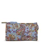 Vera Bradley Women's Cotton Trapeze Cosmetic Makeup Organizer Bag, Provence Paisley, One Size