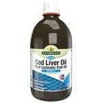 Natures Aid Cod Liver Oil Liquid Fish Oil (PACK OF 1), 500ml