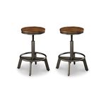 Signature Design by Ashley - Torjin Stool - Set of 2 - Industrial Style - Two-tone Brown/Gray