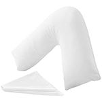 MH Traders Soft Support V Pillow with Pillowcase Orthopedic Support Pillow for Neck, Back & Shoulder Maternity & Pregnancy Pillow V Pillow with Microfiber Filling & Machine Washable